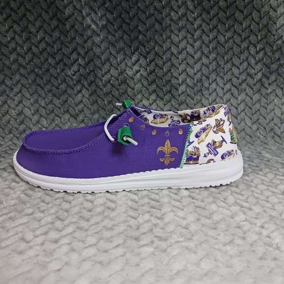 Hey Dude Women's Wendy Funk Louisiana Casual Slip-on Shoes Saints Purple Size 11 - Picture 6 of 9